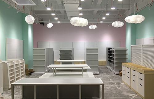 南寧大唐展示廣州黃埔店貨架安裝過程