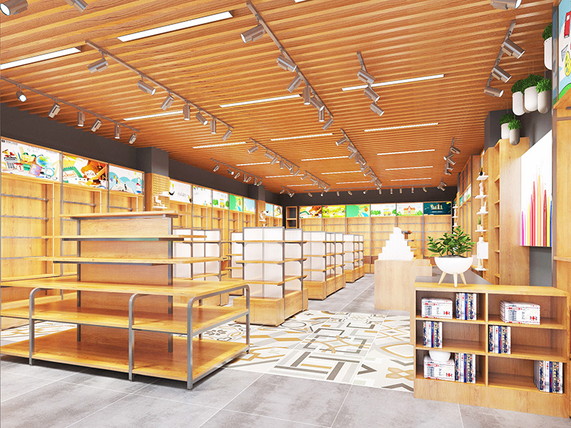 武漢定制文具店展示架廠家,文具店陳列架定制,文體店展示柜