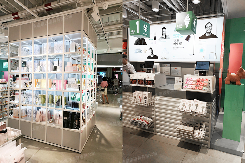 濟南精品店貨架，NOME貨架，諾米陳列架，大唐展示貨架，北歐風貨架，三元店貨架