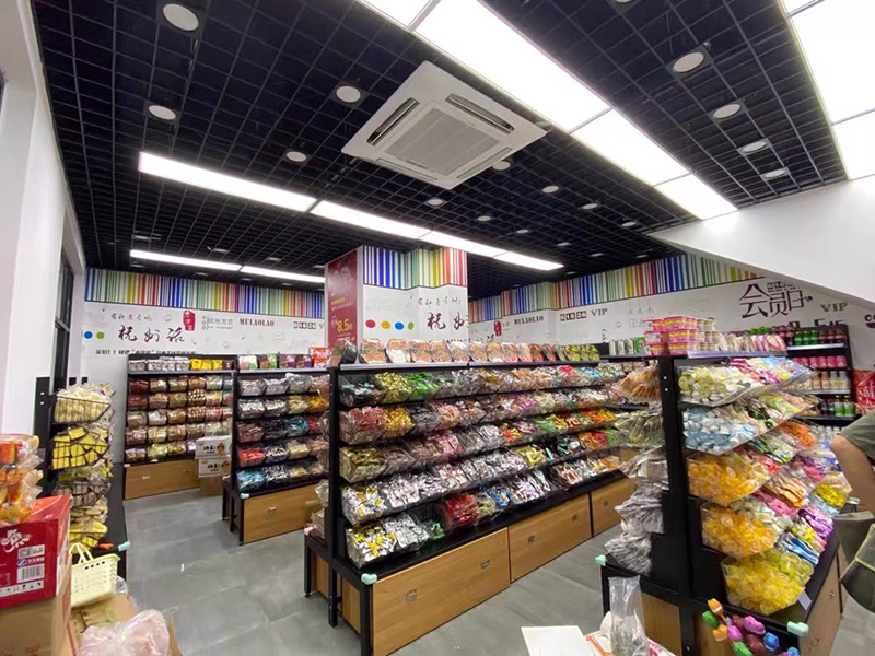 武漢進(jìn)口零食貨架,食品店貨架,散裝零食貨架,大唐展示貨架
