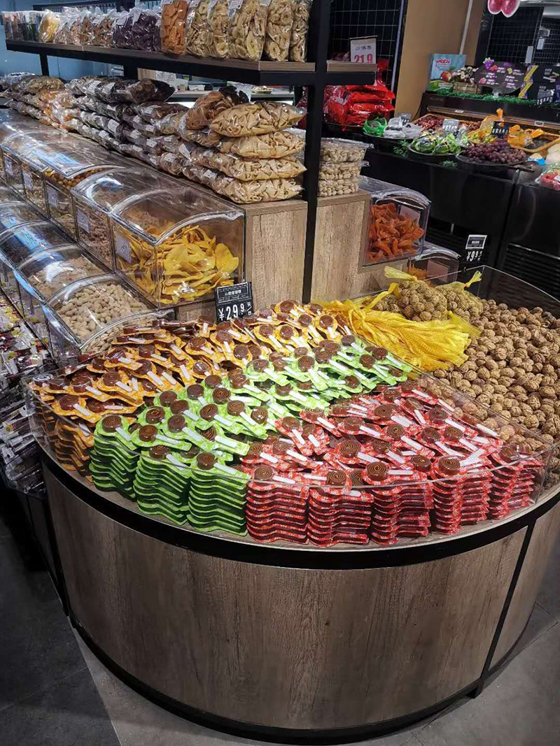 進(jìn)口零食展示架,小食品陳列架,廣州大唐貨架廠