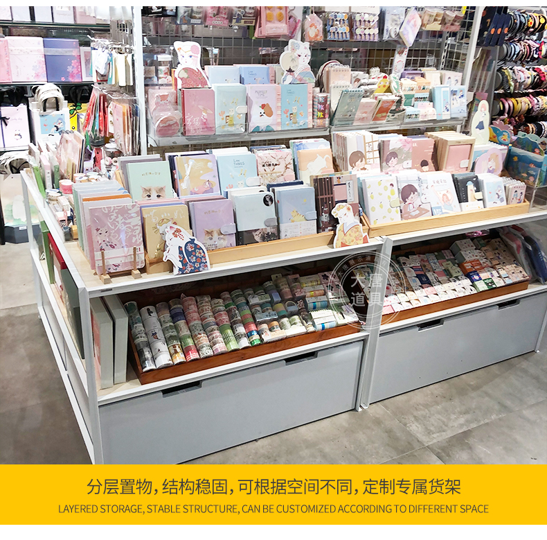 三元店三層展示架[大唐展示]_定制展示柜_飾品店|精品店|零食店貨架廠家